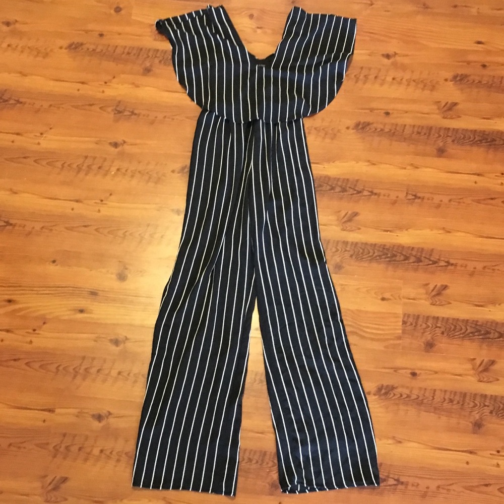 Mind Code Striped Pants Jumpsuit